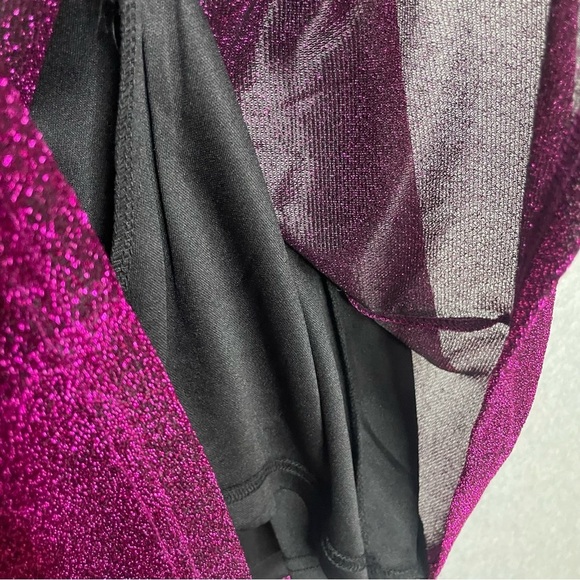 Lulu’s Vamped Up Magenta Sparkly Fairy Sleeveless Mini Holiday Party Dress - Picture 10 of 11